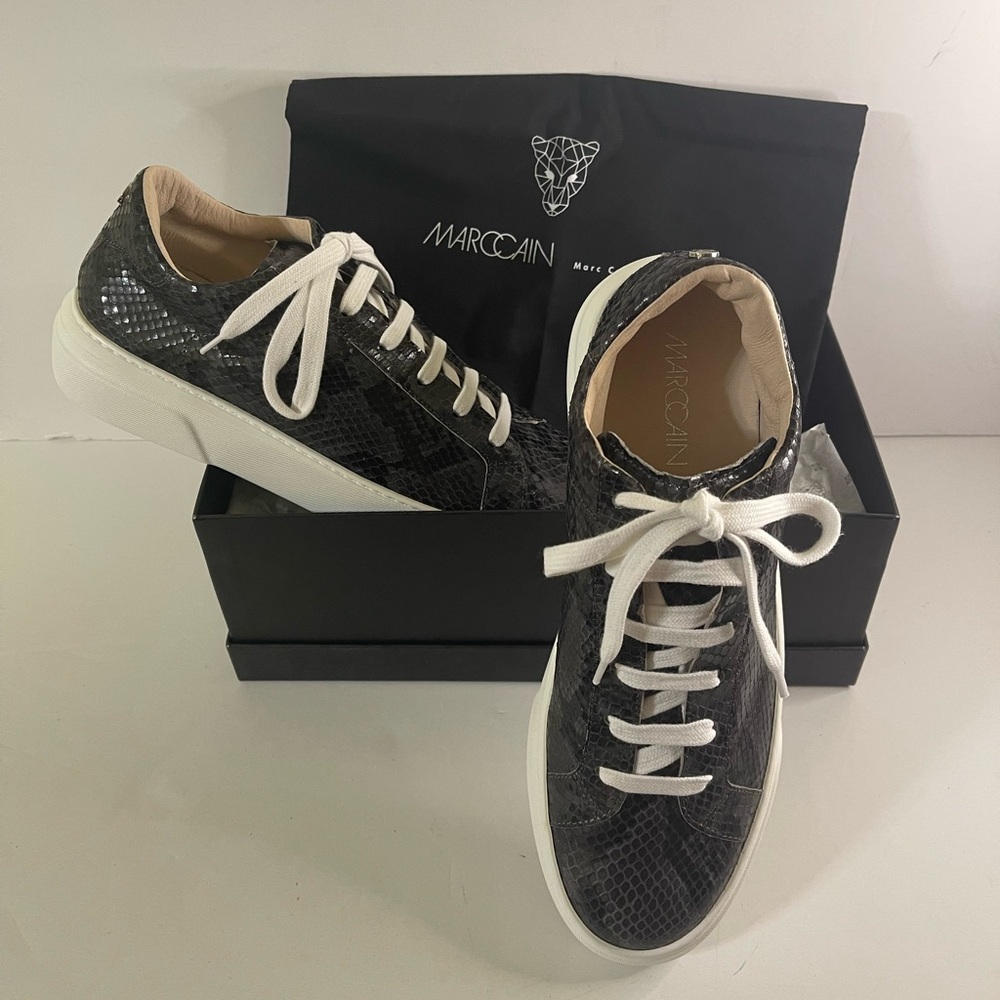 Marc Cain black snake skin sneakers‎ New size 10 women’s